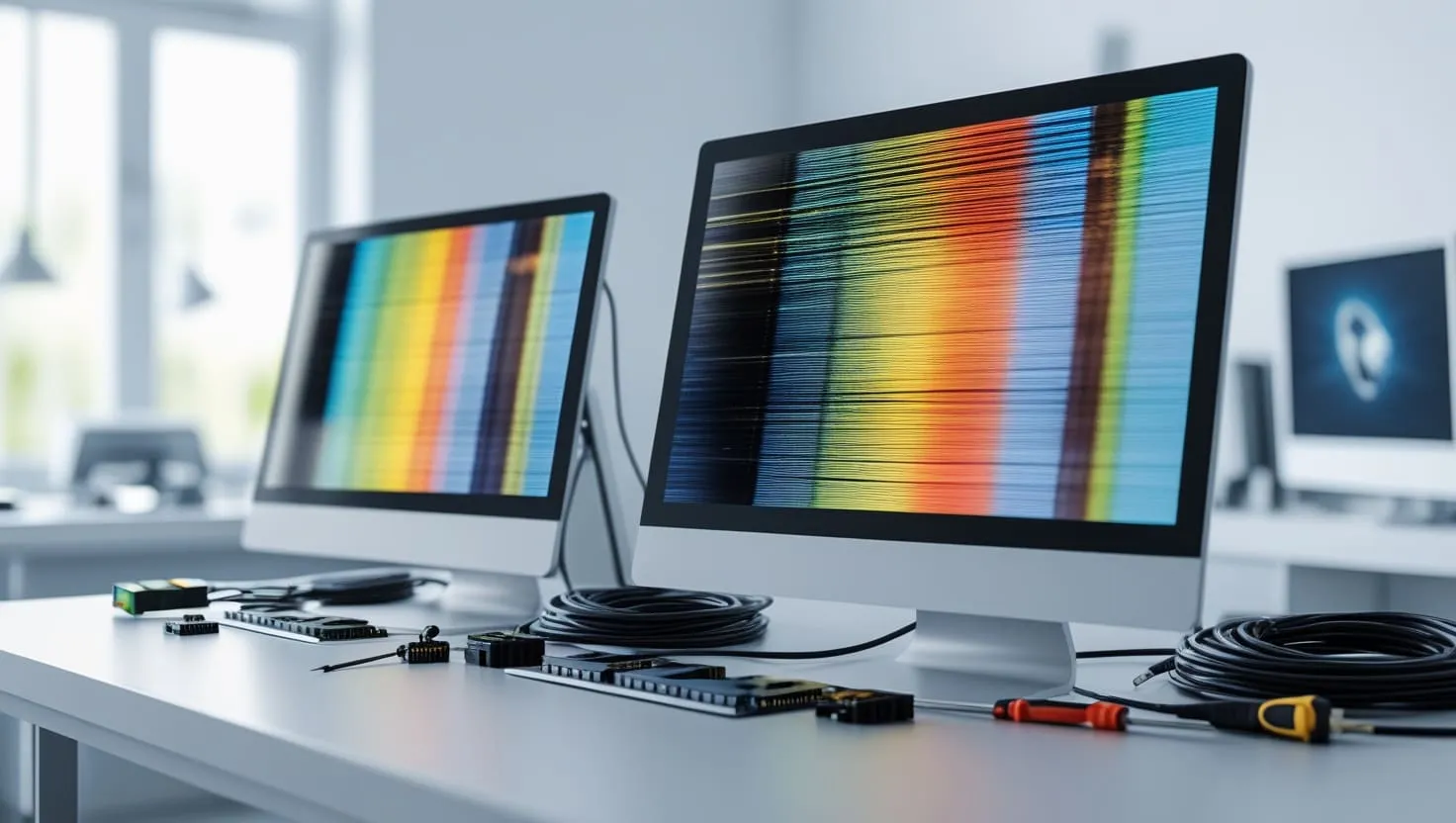 На моніторі з'явилися полоси