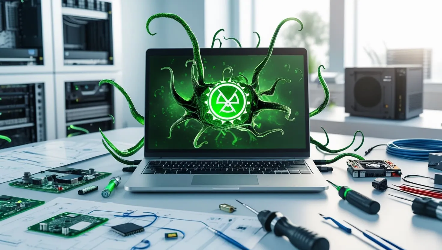 Ноутбук підхопив комп'ютерний вірус